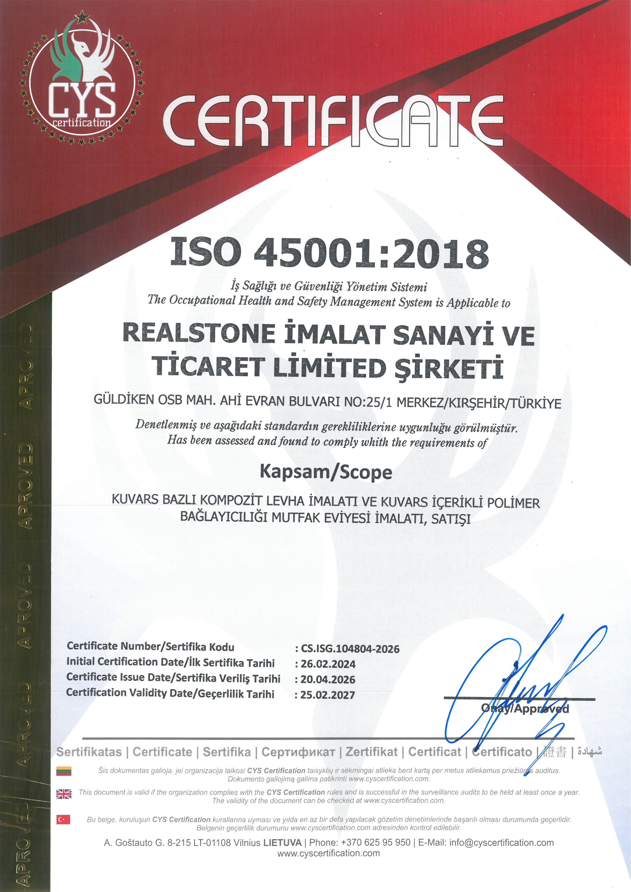 ISO 45001:2018
